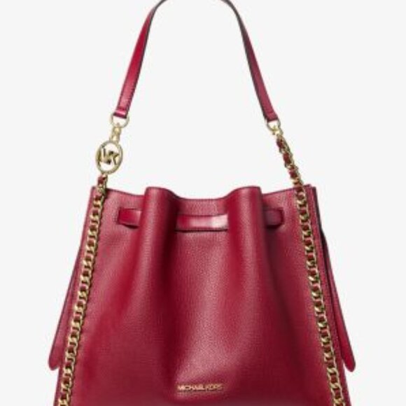 Michael Kors Mina Large Shoulder Bag with Gold Chain - Picture 1 of 10